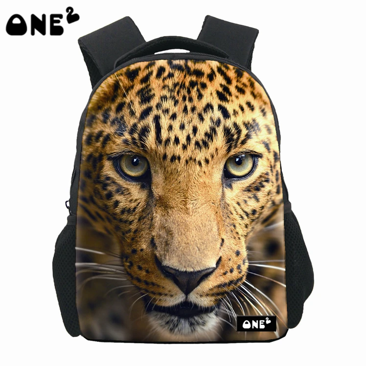 

ONE2 Design fashion leopard small school bag backpack for students children kids, Customized