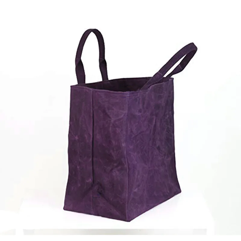 

Custom recycled large womens market waxed canvas tote bag