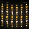 High Quality Home Decoration holiday light led christmas lights led Curtain light string star angle SDD-215