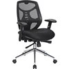 Factory direct sale multi functional black computer task swivel office chair with chromed base