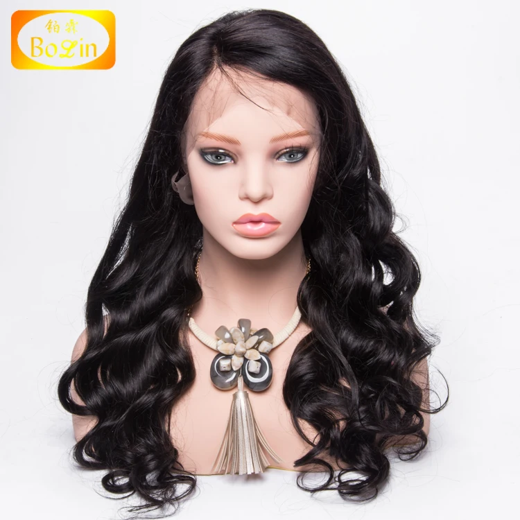 

2019 Large Stock Hot Sale Good Factory Wholesale Cheap Sexy Indian Virgin Remy Hair Full Lace Wig, Natural color lace wig