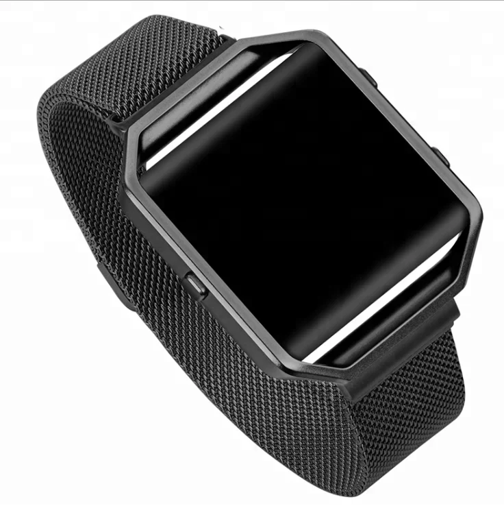 

Wholesales Custom Logo Milanese Loop for Fitbit Blaze Stainless Steel Quick Release Pins Smart Wristband Watch Band Strap