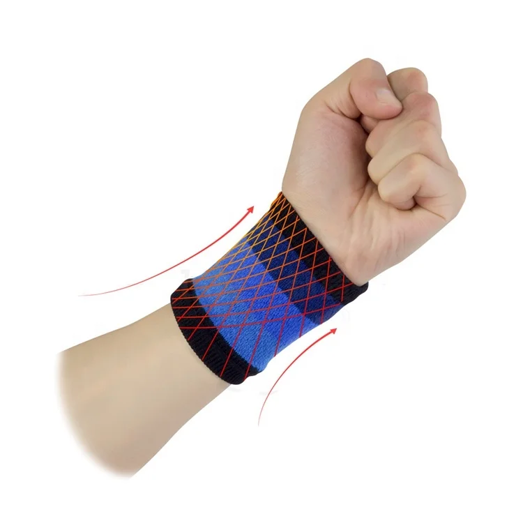 

Wholesale bracer comfortable towel waterproof wrist support, Blue