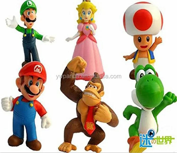 6pcs Super Mario Bros.4 Series Game Action Figure Doll Toy Cake Topper Xmas Gift
