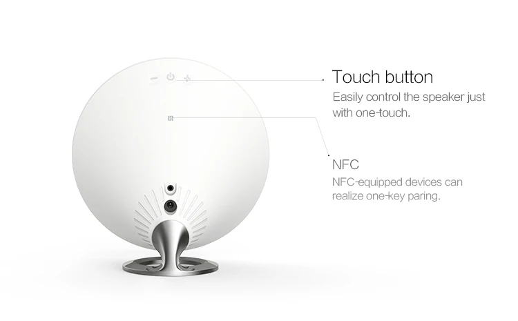 Nillkin Hi Fi Sound Super Bass home speaker brands with NFC TWS round bluetooth speaker - ANKUX.COM