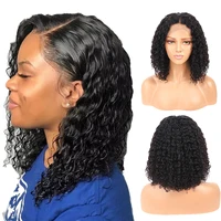 

Human Hair Lace Front Bob Wigs Brazilian Curly Short Lace Wig with Baby Hair Side Part Glueless Lace Front Wig for Women