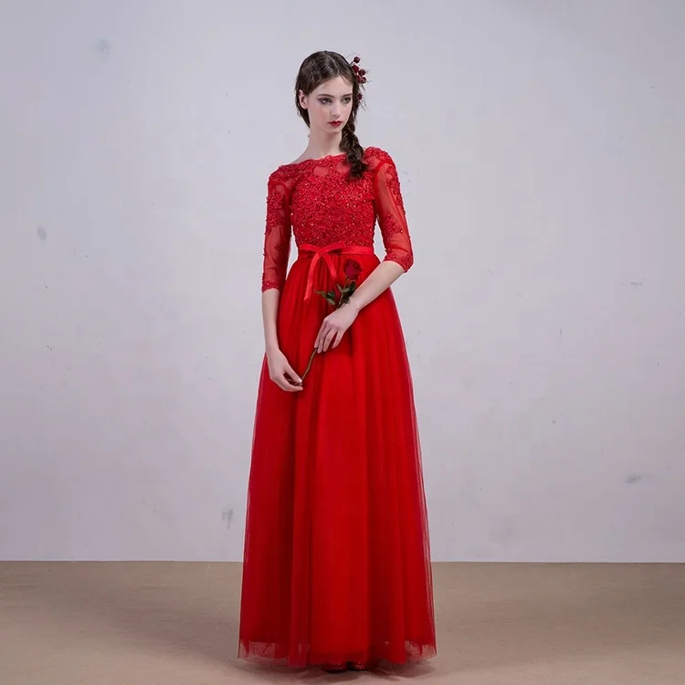 

Lace Boat neck backless beading pronm evening dress gown night party