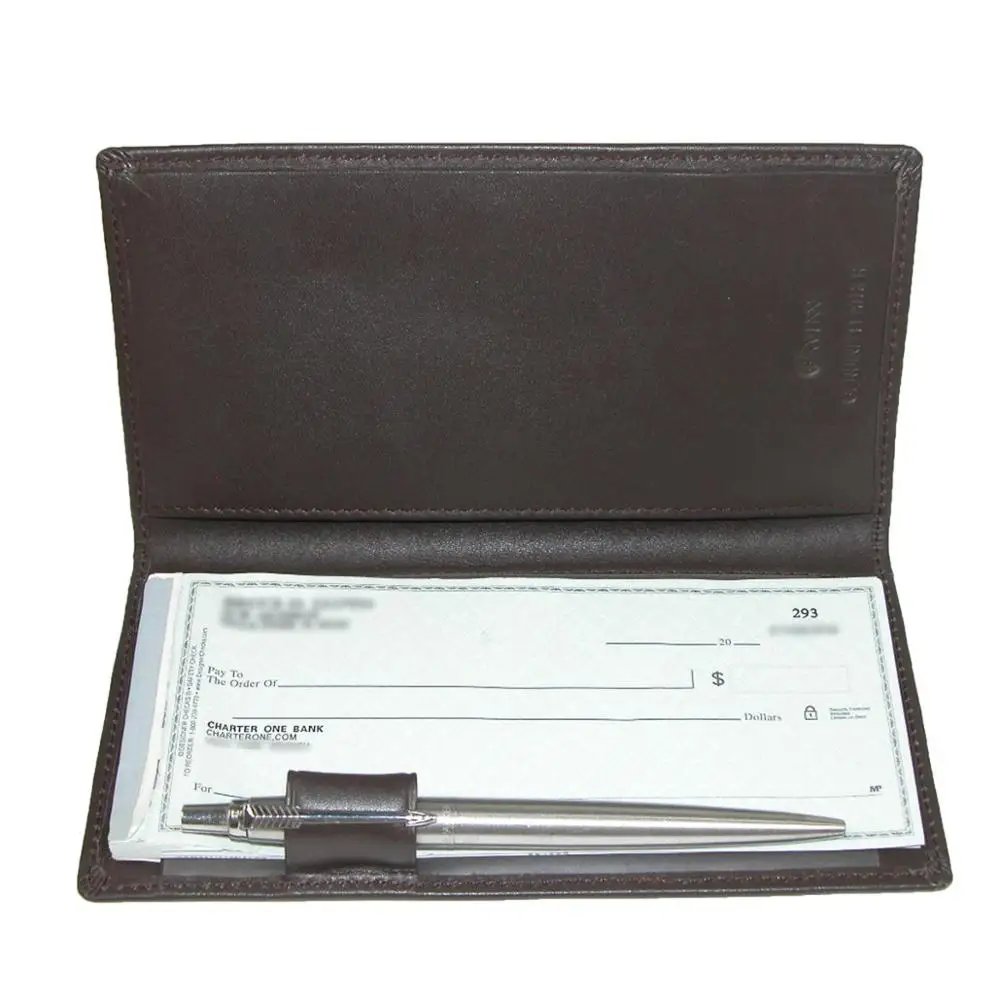 leather checkbook wallet for duplicates