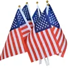 14*21Cm plastic Stick American Handing Flag Polyester Handflag USA Flag Hand Wave Flag