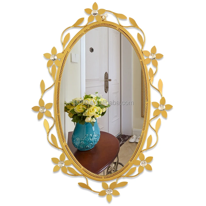 

217 new arrive big size decorative wall mirror unique metal mirrors, Golden