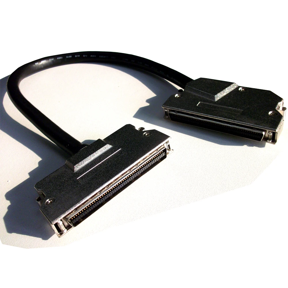 

SCSI Cable 100 Pin Male to Male connector with 1m cable, Black