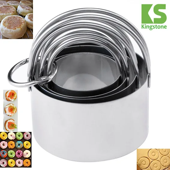 Best Seller Kitchen Gadgets Baking Tools Stainless Steel Biscuit Cutter Set Metal Circle Molds