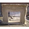 Egypt cream marble luxury fireplace mantel surrounds for sale