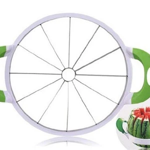 Image of Large Watermelon Slicer with Comfort Silicone Handle,Kitchen tool Stainless Steel Fruit Slicer Cutter Peeler Server for Apple