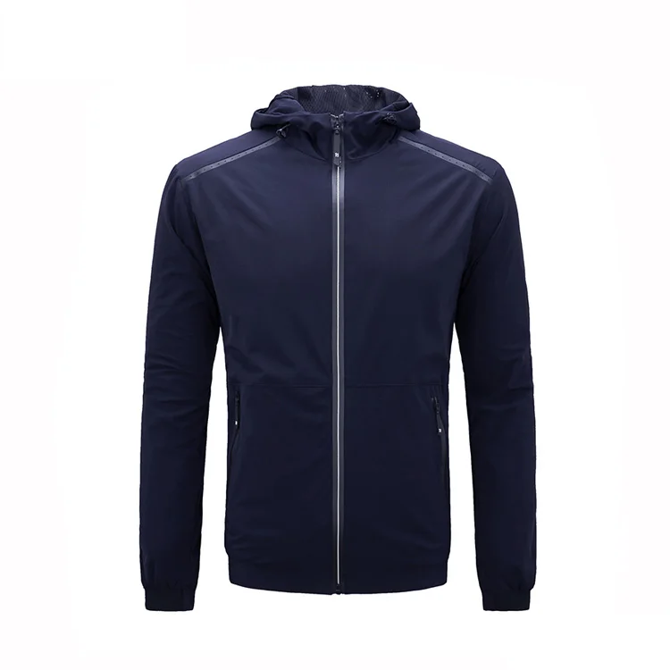

05L888 Fashion Casual Autumn Hooded Fitness Sport Jacket Men, Black;navy;dark grey