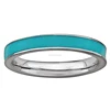 Macaron colored stackable silver enamel eternity ring