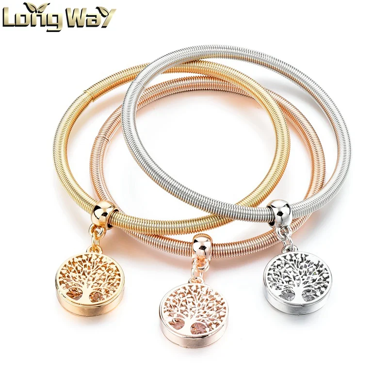 

Tree pendant bracelet set ,three pieces charm womens bracelet