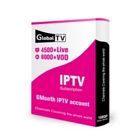 

6 months subscription Turkey UK Iptv 4K iptv service 4500 live 8000Vod French Arabic H.265 iptv source Free testing resell panel