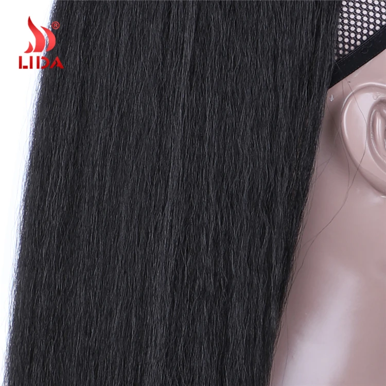 
Lida synthetic drawstring ponytail hair extension kinky straight long 30inches all color in stock ponytail 