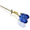 New Product Artificial Blue Crystal Rose Flower Decoration Rose Flowers In Rose BoxesFor Wedding Gift