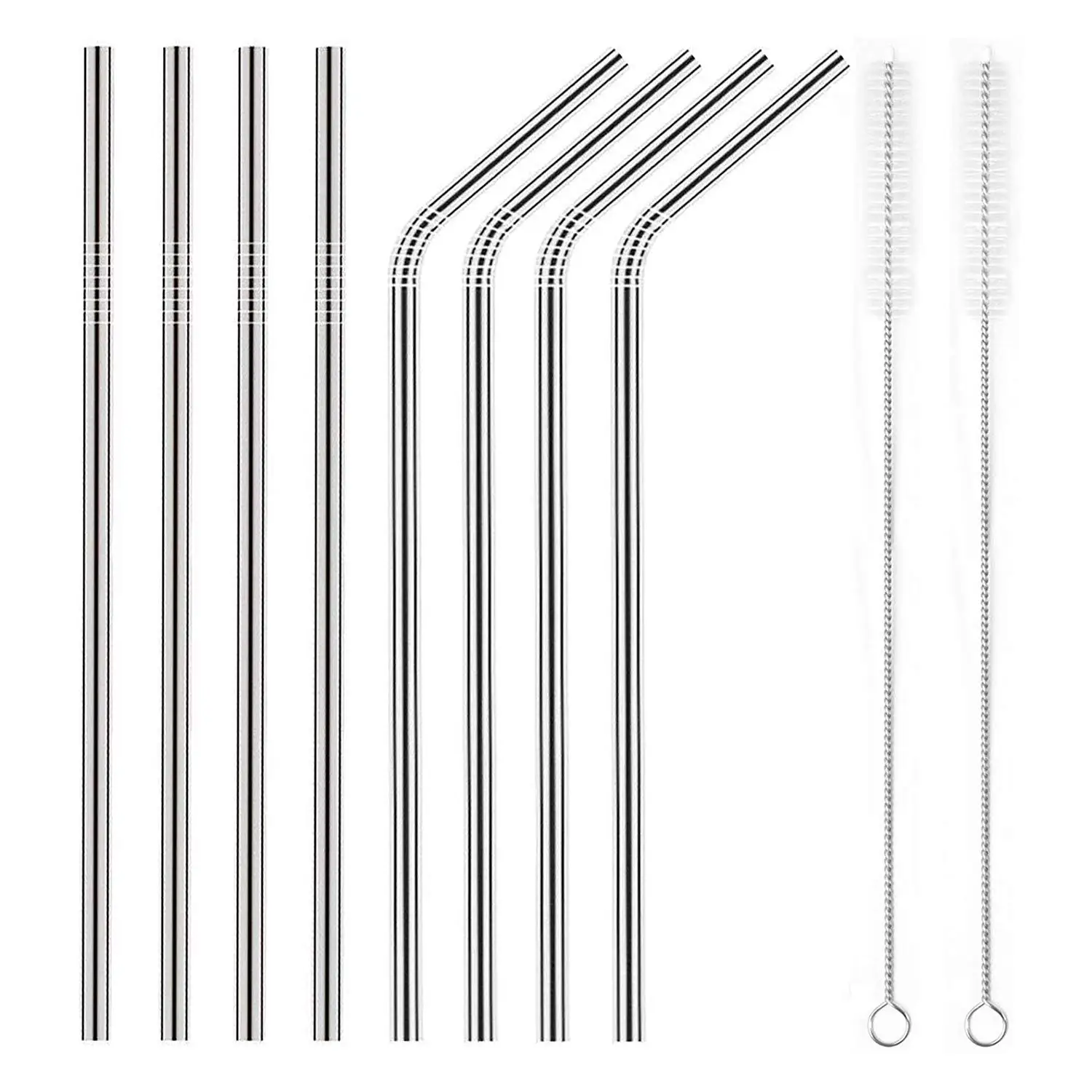 

Hot Selling Import Cheap Goods from China Stainless Steel Drinking Straws Fits with Brush, Silver/gold/rose gold/blue/purple/black/rainbow