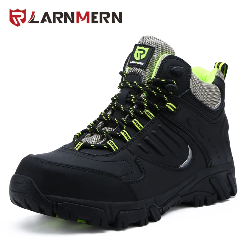 Larnmern Men's Safety Shoes Steel Toe Breathable Lightweight Work ...