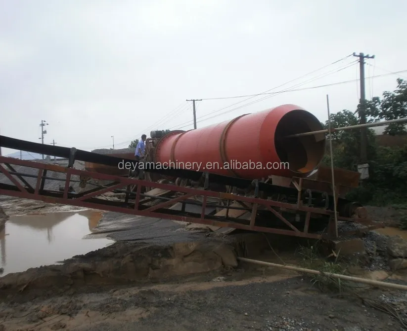 rotary washer for rock, aggregate, quartz, and silica sand