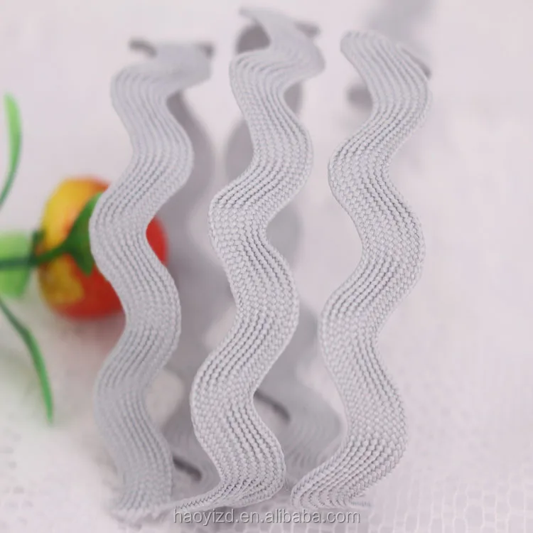 Elastic Multi Color Ric Rac Wave Ribbon 3mm 5mm 6mm Double Face Ribbons