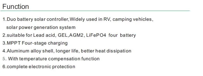 Dual 10A/20A 12V MPPT Solar Charge Controller