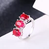 High density jewelry ruby gemstone ring for wedding