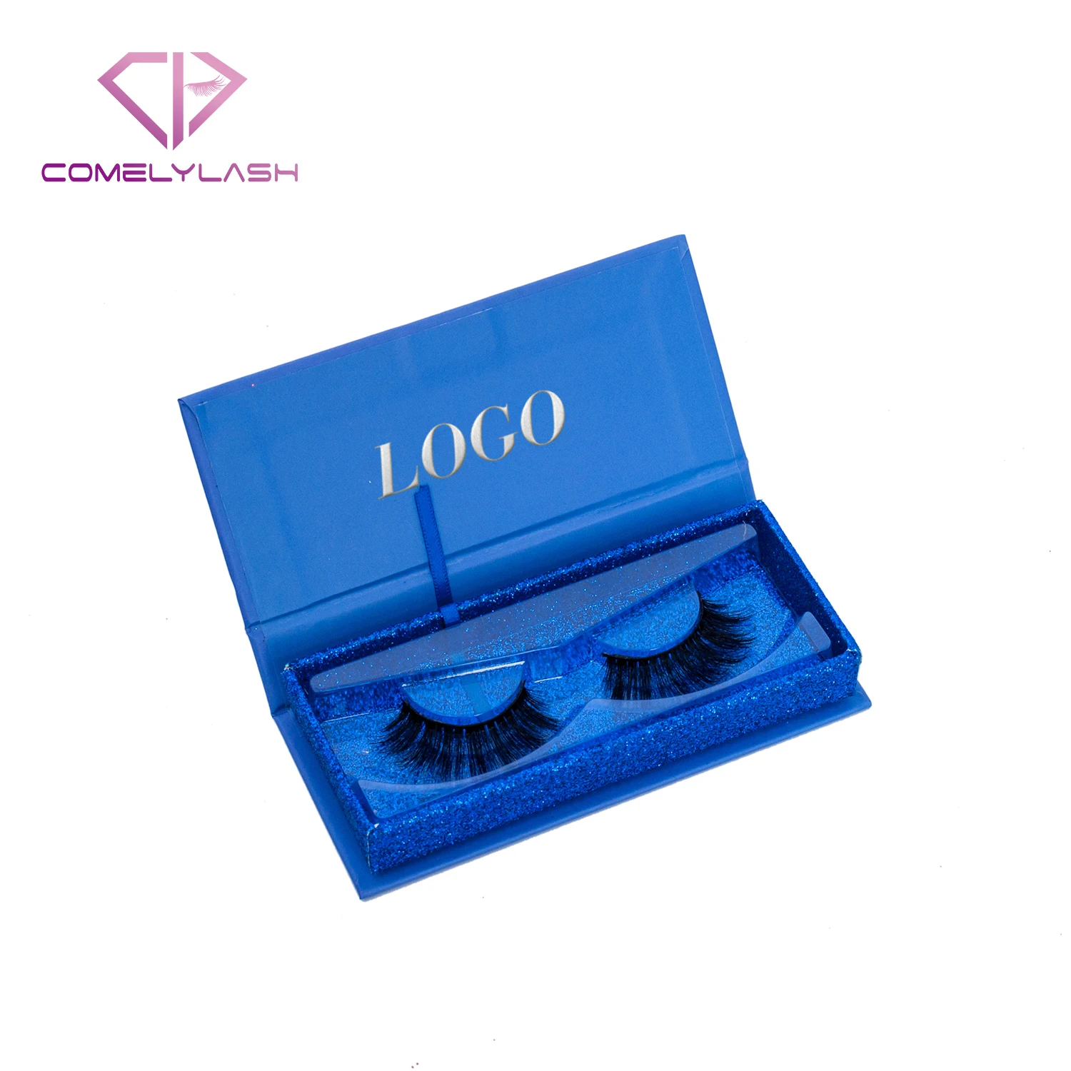 

Wholesale Lighter And Softer Human Hair Private Label Chemical Fiber False 3D Synthetic Eyelash, Natural black