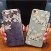 Luxury Fashion Flower Orchid Silicone Full Body Case for iPhone 7 6 6s 5 Case soft Phone Cases Back Cover for 7 8 X Coque