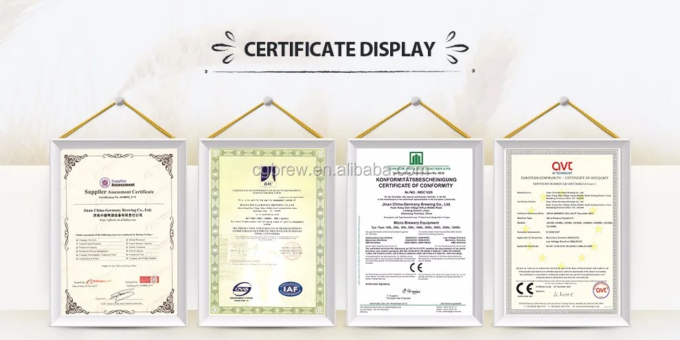 certificate of CGBREW