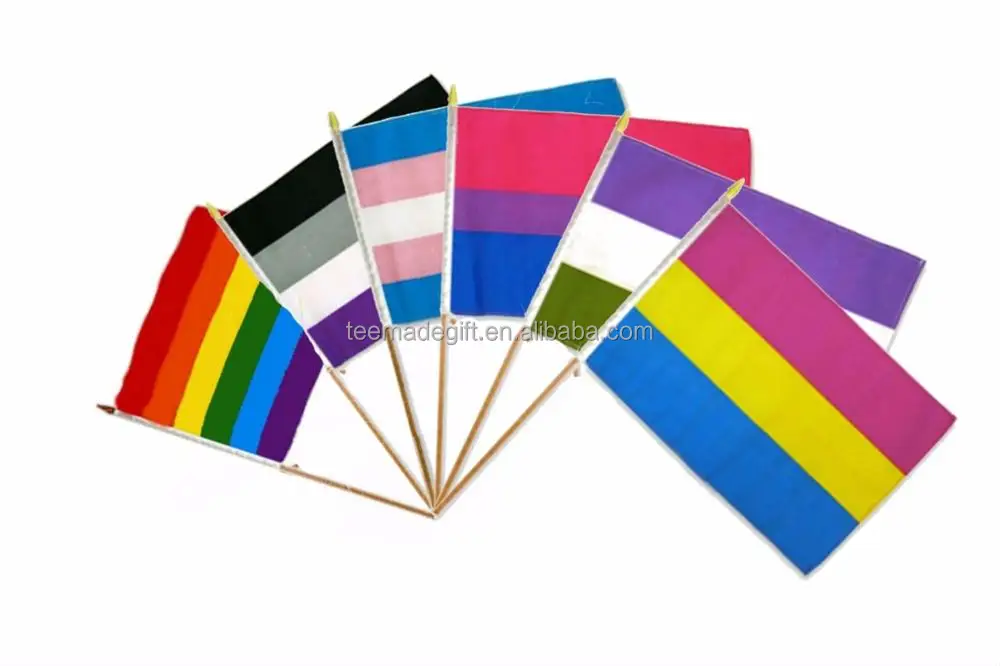 
Customized Polyester Rainbow Gay Pride Hand Flag LGBT Flag 