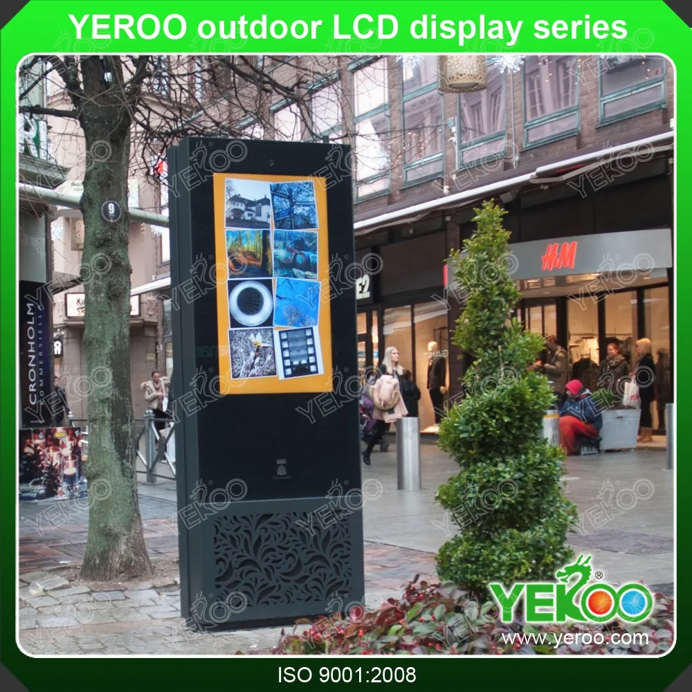 product-YEROO-55 Waterproof Ip65 Android Outdoor Digital Signage Advertising Totem Information Kiosk-6