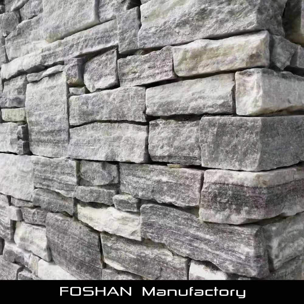 
Gray Quartz Stone Natural Culture Stone for Wall Cladding and Facada 