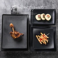 

Japanese style home tableware high quality rectangle tray matte ceramic square dessert/sushi plates