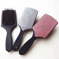 

factory directly sale bling bling reintone plastic hair brush