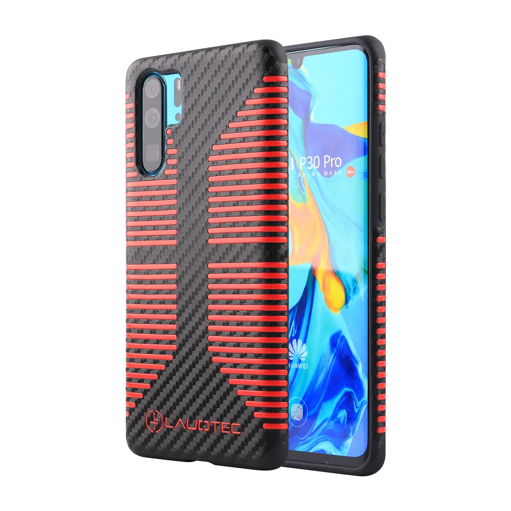 

New Brush Carbon Fiber Soft Tpu Back Cover Mobile Phone Case For Huawei P30 Pro, Black;red;etc;customize