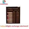 Evershine 2018 best seller product yellow color 1.2 inch 4digits led currency bank exchange rate display board