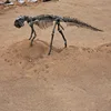artificial mechanical dinosaur model of dilophosaurus
