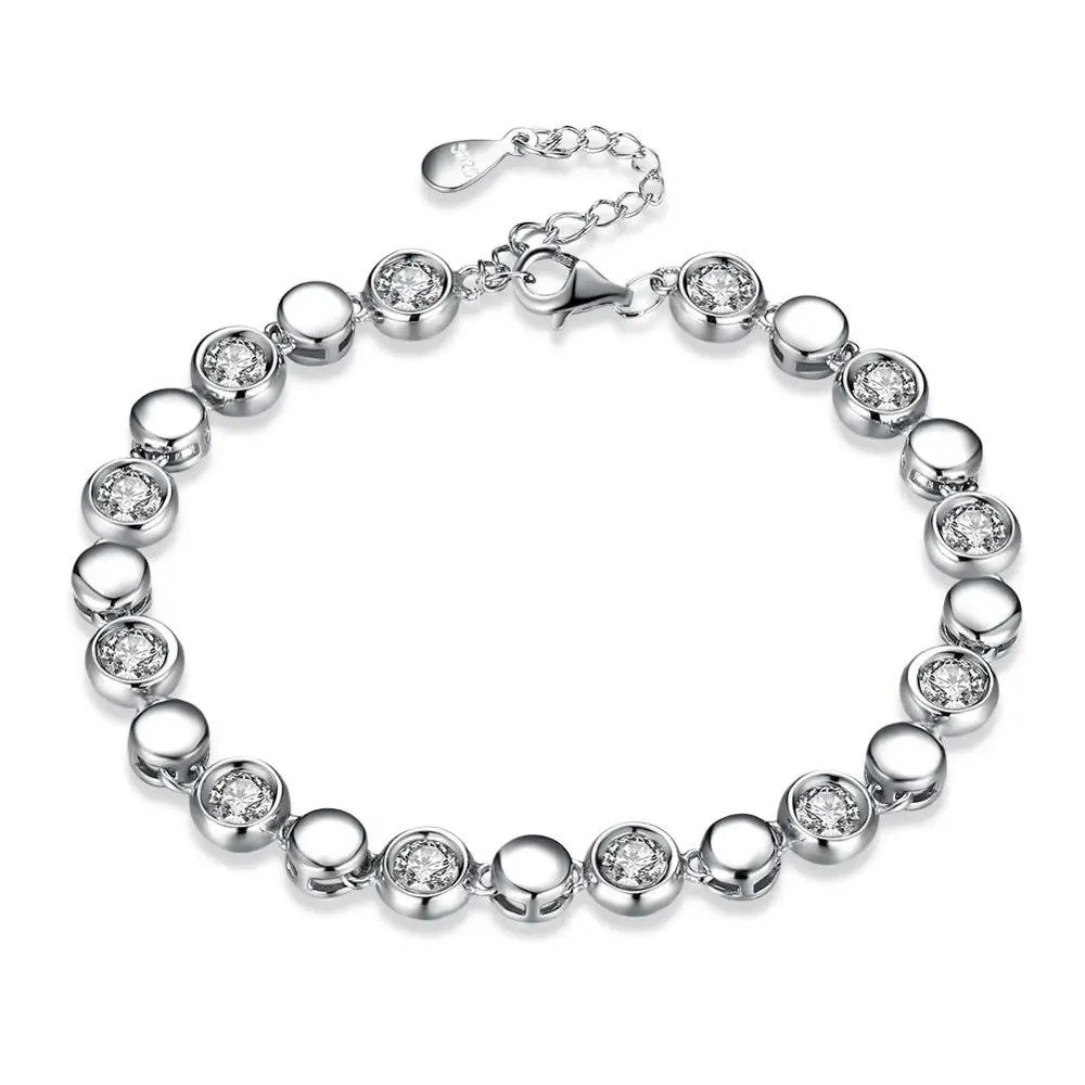 

Hot Selling CZ Bead 925 Sterling Silver Women Bracelets Jewelry for Party