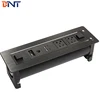 BNT Aluminum Alloy Desktop Flip Up Power Data Connector with HDMI Cable, Black Color EK6304