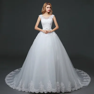 

Q012 In Stock Fast Delivery Gorgeous Lace Appliqued Sexy Open Back Wedding Dresses, White as pc