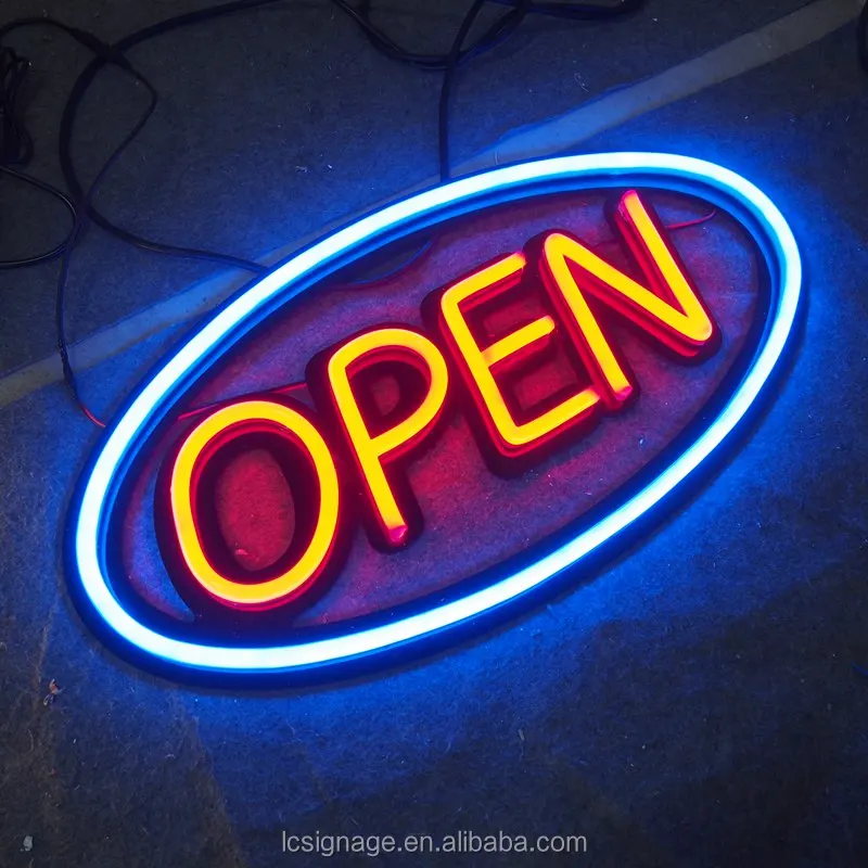 Manufacturer supply customized acrylic customized LED 12V neon light bar signs for bar open sign