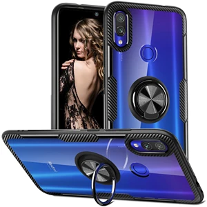 Clear Armour Phone Case Magnetic Ring Xiaomi Redmi & Mi
