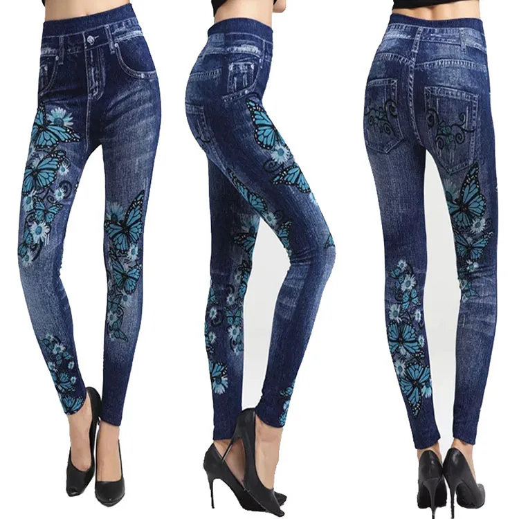 Wholesale Stretchy Slim Tights Jeans Denim Leggings For Women Buy