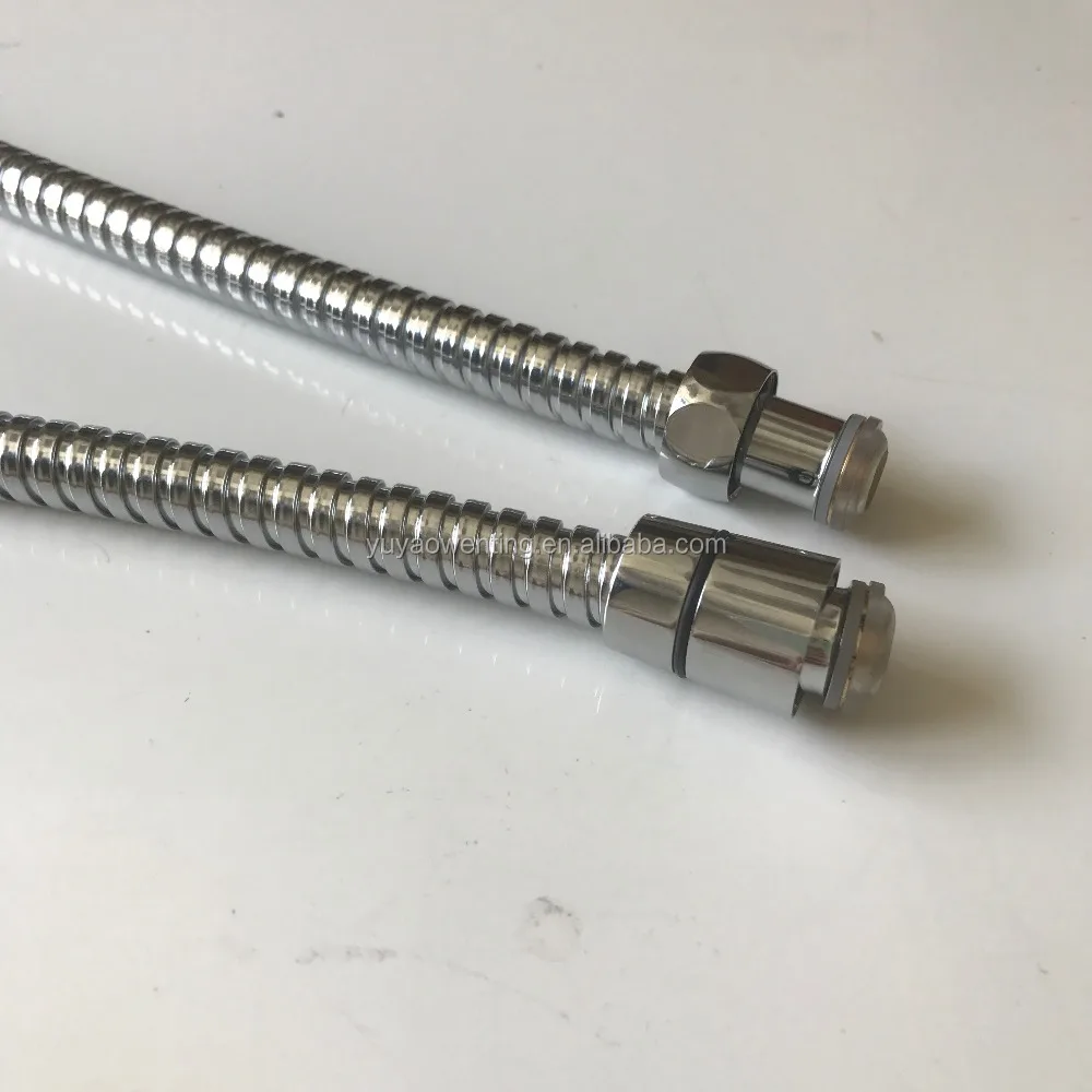 
Good quality 1.5~1.7m Stretch flexible plating stainless steel double lock shower hose 