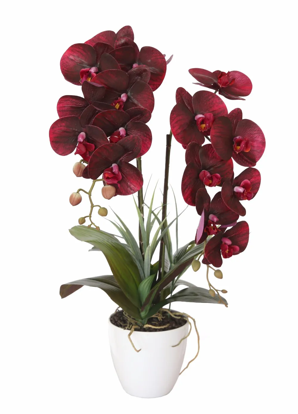 Hand Made Blood Orchid Flower Flower Silk Orchid Plant Cymbidium Orchid