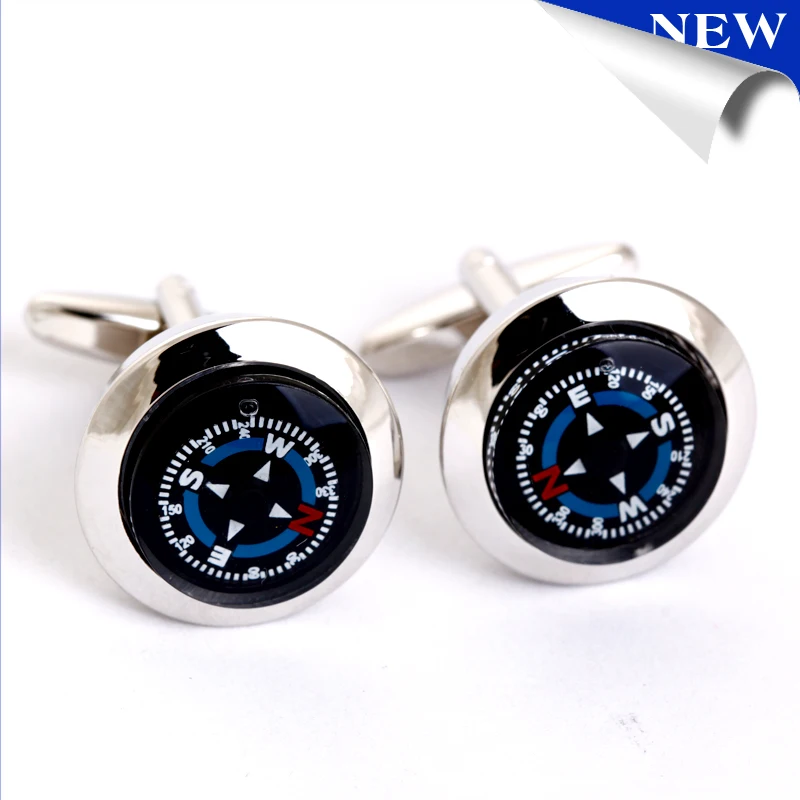 

Fashion compass cufflinks alloy round mens cufflinks compass